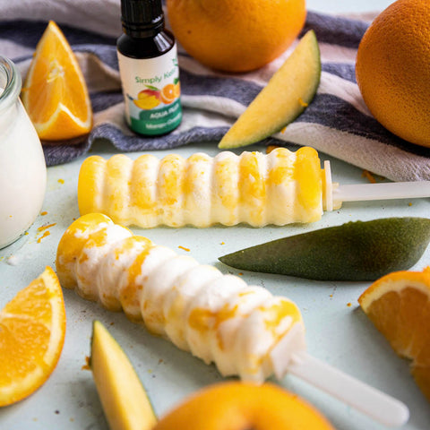 Gelati keto yogurt e arancia