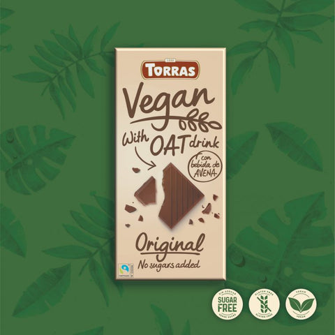 Cioccolato vegano con avena senza zucchero aggiunto - Torras