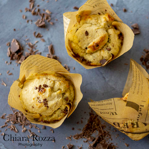 Muffin light low carb con cioccolato senza zucchero