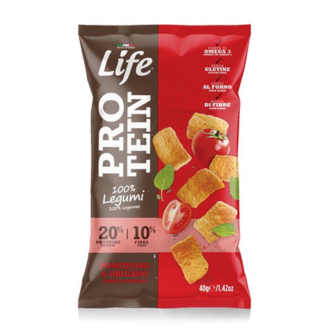 Snack proteico di legumi gusto pomodoro origano - LifeSnack