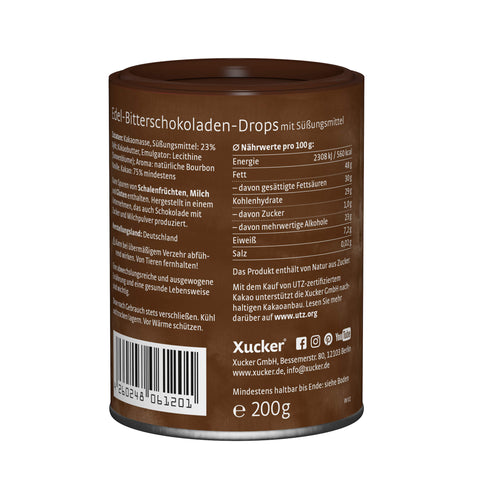 Xylitol Sweetened Dark Chocolate Chips - Xucker
