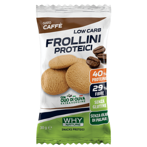 Low carb protein biscuits with coffee - Why Nature